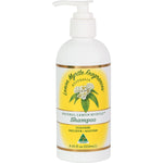 Lemon Myrtle Fragrances Shampoo 250ml in a white bottle with a yellow lemon myrtle leaf design.