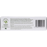 Side view of 150g Lemon Myrtle Fragrances fluoride-free toothpaste tube highlighting its natural ingredients.