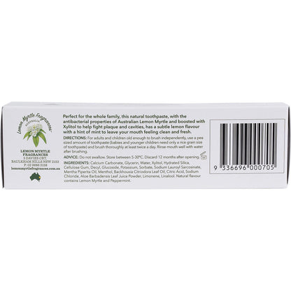 Lemon Myrtle Fragrances Toothpaste Fluoride Free 150g Payless 4 Organics
