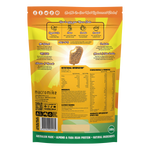Back of a Macro Mike 560g Golden Gaytime bag showing nutrition facts, ingredients list, and barcode.