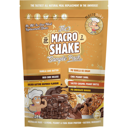 MACRO MIKE The Macro Shake Meal Replacement Sample Pack 56g (Pack of 7)