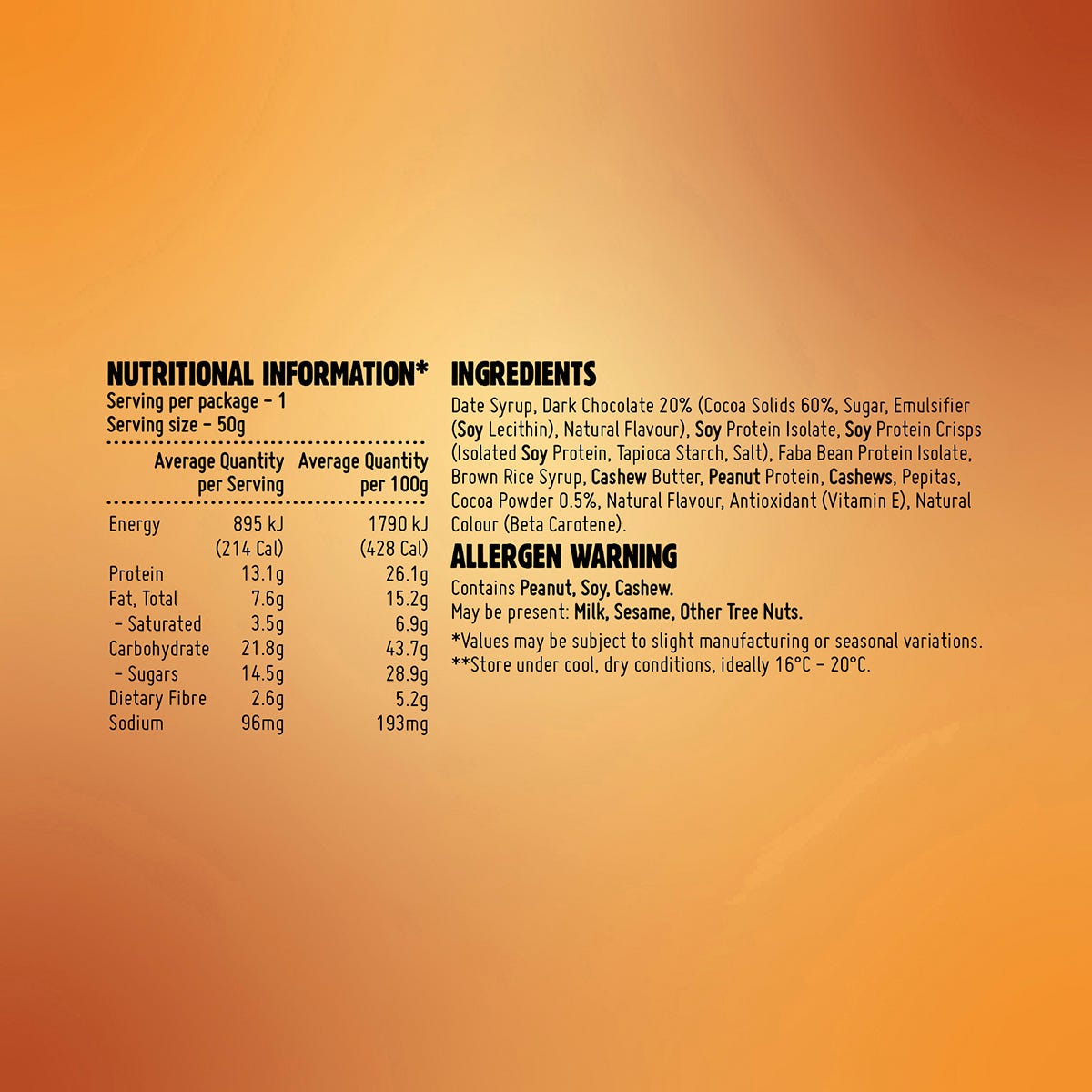 MACRO MIKE Protein Indulgence Bar Peanut Choc Caramel Crunch 50g (Pack of 12)