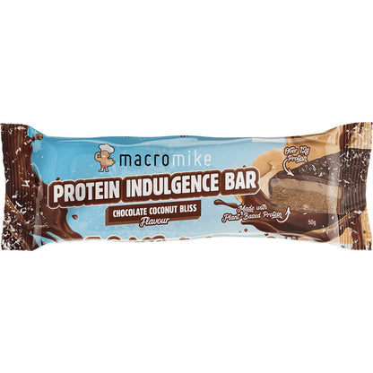 MACRO MIKE Protein Indulgence Bar Chocolate Coconut Bliss 50g (Pack of 12)