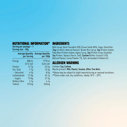 MACRO MIKE Protein Indulgence Bar Chocolate Coconut Bliss 50g (Pack of 12)