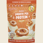 455g bag of Macro Mike Vanilla Donut Golden Smooth Pea Protein featuring a cream and orange label on a white background.