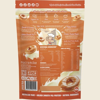 MACRO MIKE Golden Smooth Pea Protein Vanilla Donut 455g