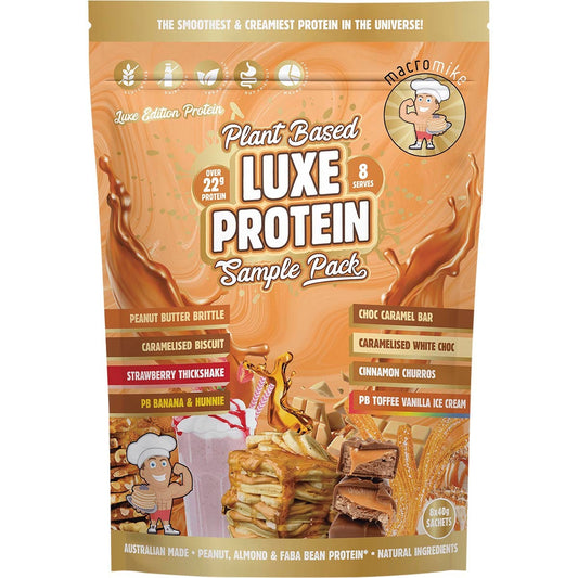 MACRO MIKE Plant Based Luxe Protein Sample Pack 8x40g