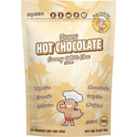 200g bag of Macro Mike Dreamy Hot Chocolate in Creamy White Choc flavor with a crescent moon and stars design.