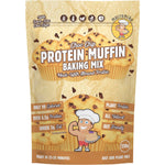 250g bag of Macro Mike Choc Chip Protein Muffin Baking Mix with a picture of stacked muffins and choc chips.