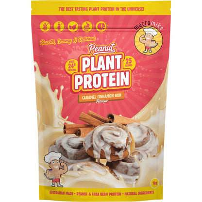 MACRO MIKE Peanut Plant Protein Caramel Cinnamon Bun 1kg Payless 4 Organics