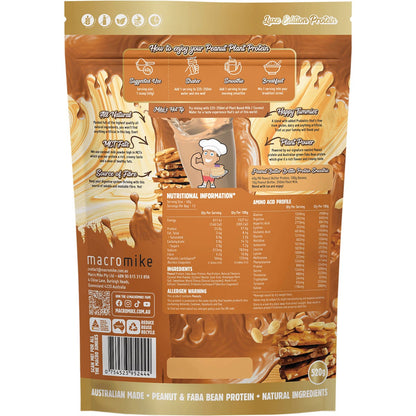 MACRO MIKE Peanut Plant Protein Peanut Butter Brittle 520g Payless 4 Organics