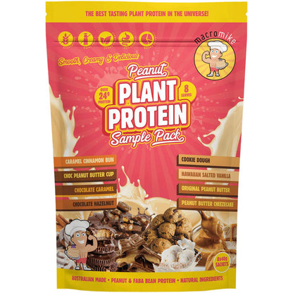 MACRO MIKE Peanut Plant Protein Sample Pack 40g (Pack of 8) Payless 4 Organics