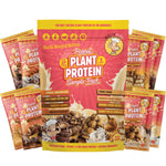 Macro Mike Peanut Plant Protein Sample Pack featuring 8 assorted 40g sachets on a white background.