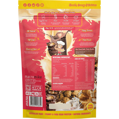 MACRO MIKE Peanut Plant Protein Sample Pack 40g (Pack of 8) Payless 4 Organics