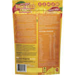 300g bag of Macro Mike Tropical Mango Plant Based Aminos with a yellow label and tropical fruit illustrations.