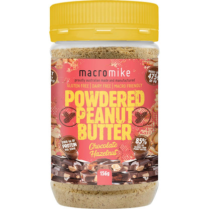 MACRO MIKE Powdered Peanut Butter Chocolate Hazelnut 156g Payless 4 Organics