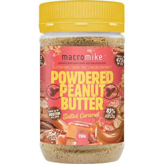 MACRO MIKE Powdered Peanut Butter Salted Caramel 156g Payless 4 Organics