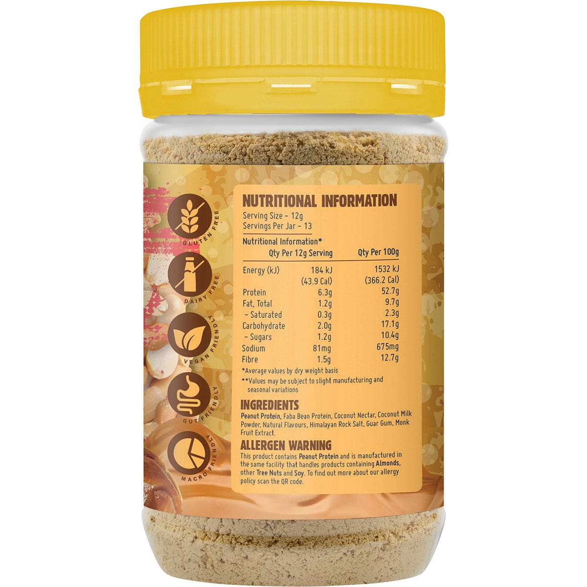 MACRO MIKE Powdered Peanut Butter Salted Caramel 156g Payless 4 Organics