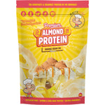 800g bag of Macro Mike Banana Cream Pie Premium Almond Protein with a yellow and white tropical label.