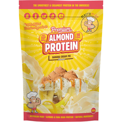 MACRO MIKE Premium Almond Protein Banana Cream Pie 800g Payless 4 Organics