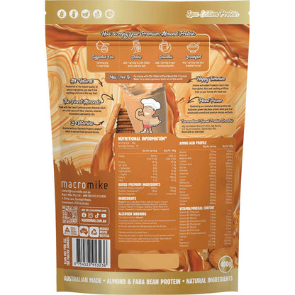 MACRO MIKE Premium Almond Protein Caramelised Biscuit 400g Payless 4 Organics