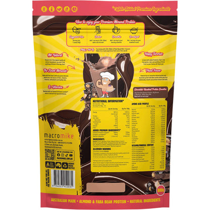 MACRO MIKE Premium Almond Protein Choc Hazelnut 800g Payless 4 Organics