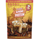 800g bag of Macro Mike Iced Mocha Latte Premium Almond Protein with a coffee cup and bean illustrations.