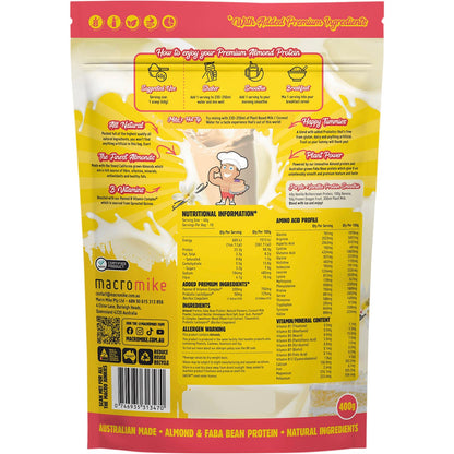 MACRO MIKE Premium Almond Protein Vanilla Buttercream 400g Payless 4 Organics