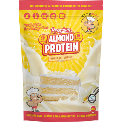 MACRO MIKE Premium Almond Protein Vanilla Buttercream 400g Payless 4 Organics