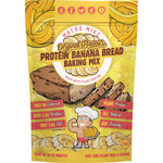 250g bag of Macro Mike Protein Banana Bread Baking Mix featuring a slice of banana bread on the label.