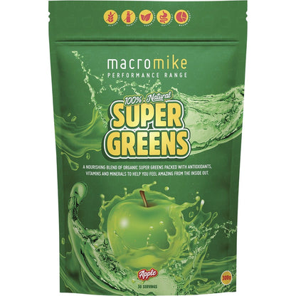 MACRO MIKE Super Greens Apple 300g Payless 4 Organics
