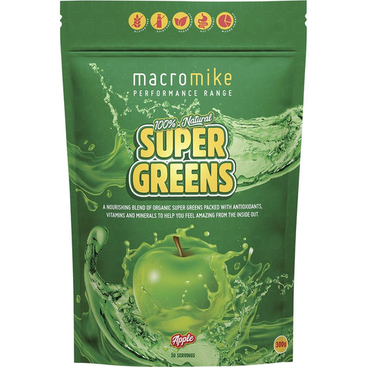 MACRO MIKE Super Greens Apple 300g Payless 4 Organics