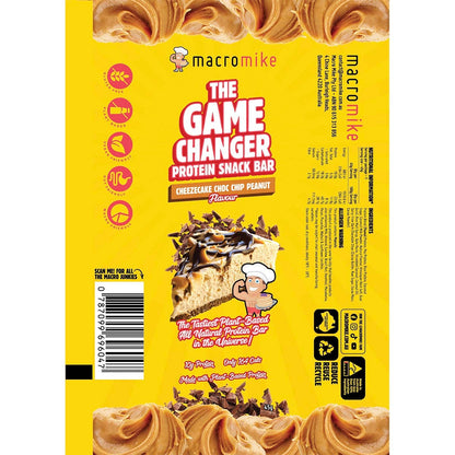 MACRO MIKE The Game Changer Protein Bar Cheezecake Choc Peanut 45g (Pack of 12) Payless 4 Organics