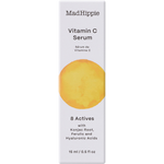 Mad Hippie Vitamin C Serum in a tall white rectangular box with black text and a large yellow-orange circular graphic on the front, shown against a plain white background.
