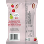 Back of white The Monday Food Co. cookie bag with ingredients, nutrition facts, and barcode.
