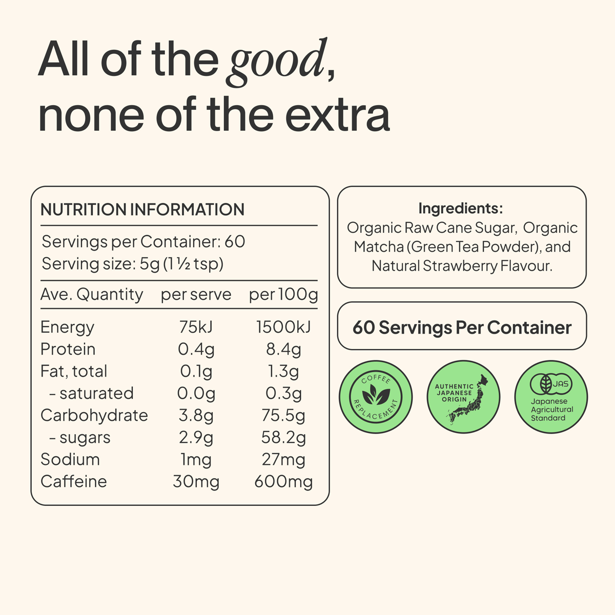 Morning Made Strawberry Matcha Latte 300g