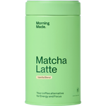 300g tub of Morning Made Vanilla Matcha Latte featuring a green label with white text on a white background.