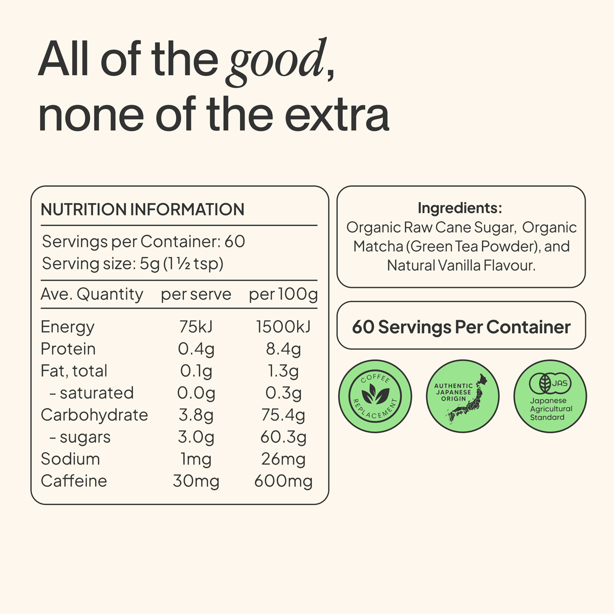 Morning Made Vanilla Matcha Latte 300g