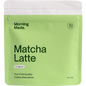 A 50g bag of Morning Made Original Matcha Latte with a green and white label featuring a matcha whisk and bowl.
