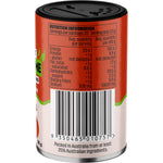 Side view of a Mingle Chilli and Lime seasoning jar on a white background showing usage suggestions and product claims.