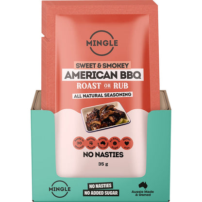 Mingle American BBQ Roast Or Rub All Natural Seasoning 12x35g