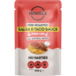 Mingle Salsa & Taco All Natural Sauce 200g glass bottle with fire roasted capsicum and tomato illustrations.