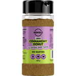 Mingle Jess' Cinnamony Donut 130g All Natural Sweet Topper shaker tub with a pink and white label.