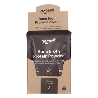 Mitchells Nutrition Bone Broth Protein Powder Chocolate 10x30g