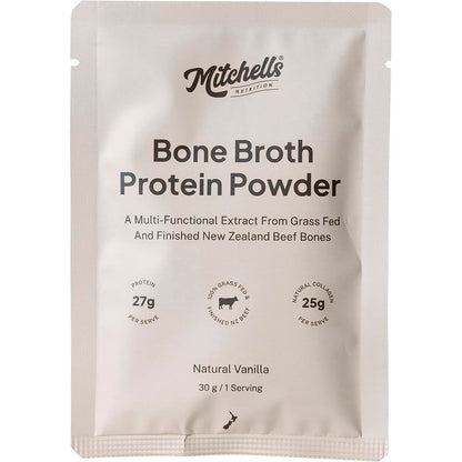 Mitchells Nutrition Bone Broth Protein Powder Vanilla 10x30g