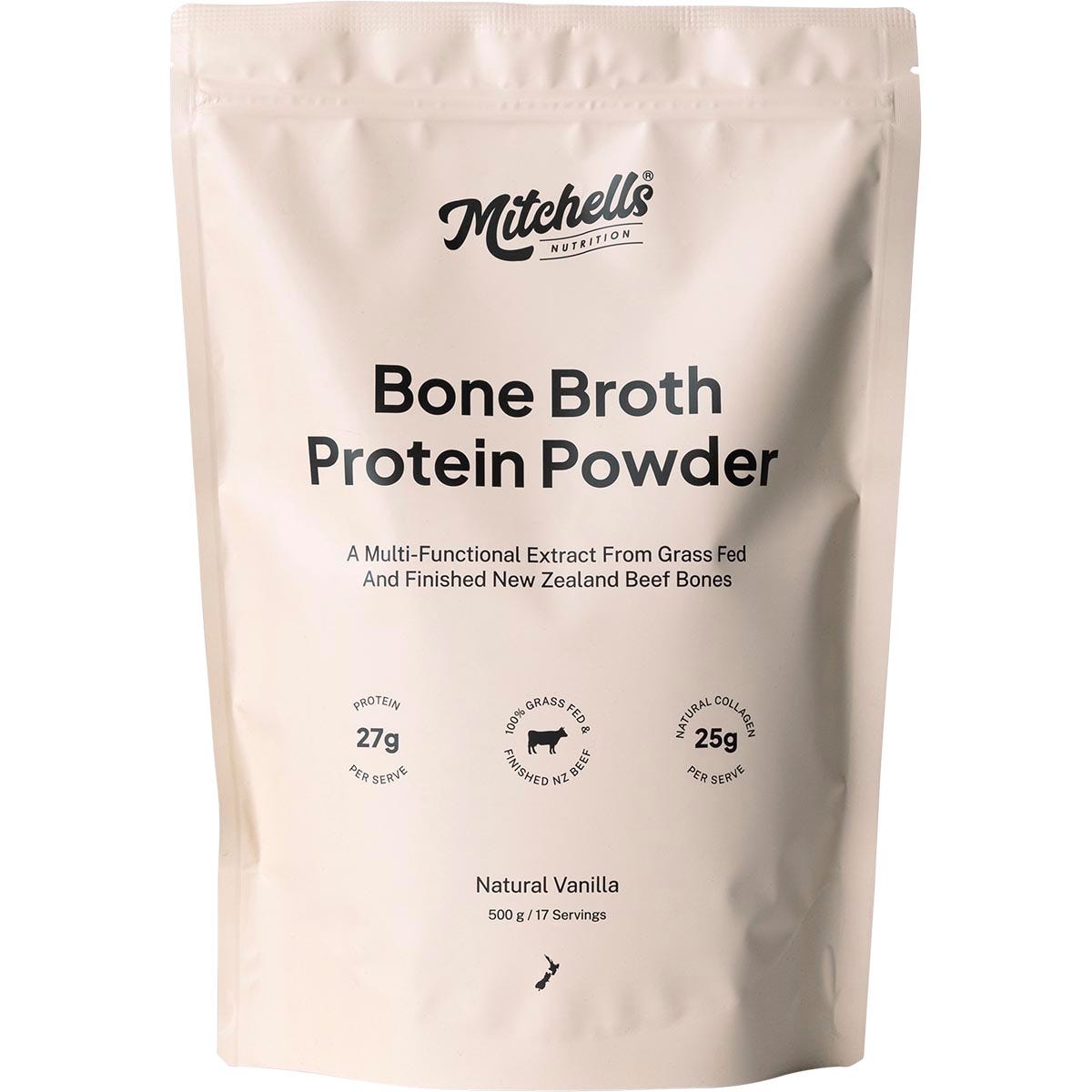 Mitchells Nutrition Bone Broth Protein Powder Vanilla 500g