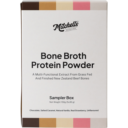 Mitchells Nutrition Bone Broth Protein Powder Sampler Box 5x30g