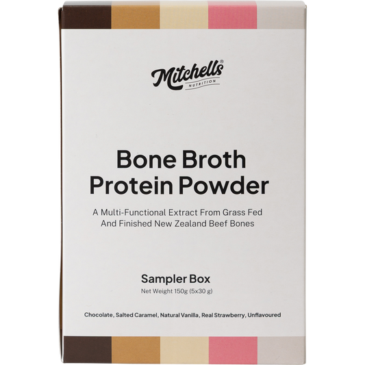 Mitchells Nutrition Bone Broth Protein Powder Sampler Box 5x30g