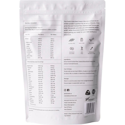 Mitchells Nutrition Bone Broth Protein Powder Unflavoured 500g