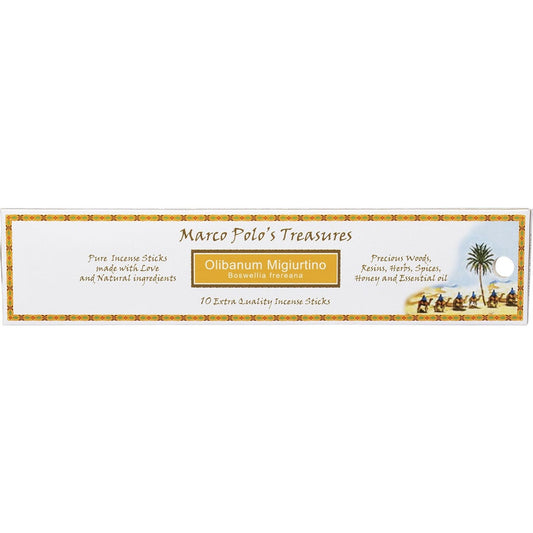 Marco Polo's Treasures Incense Sticks Olibanum Migiurtino 10 Pack Payless 4 Organics